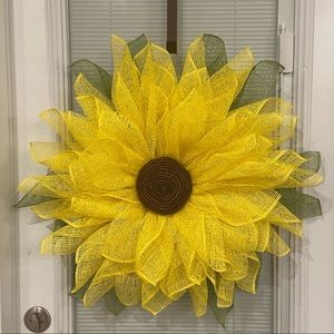 Burlap Sunflower Wreath